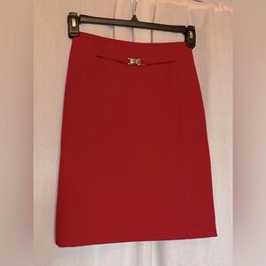 Margaret M red pencil skirt